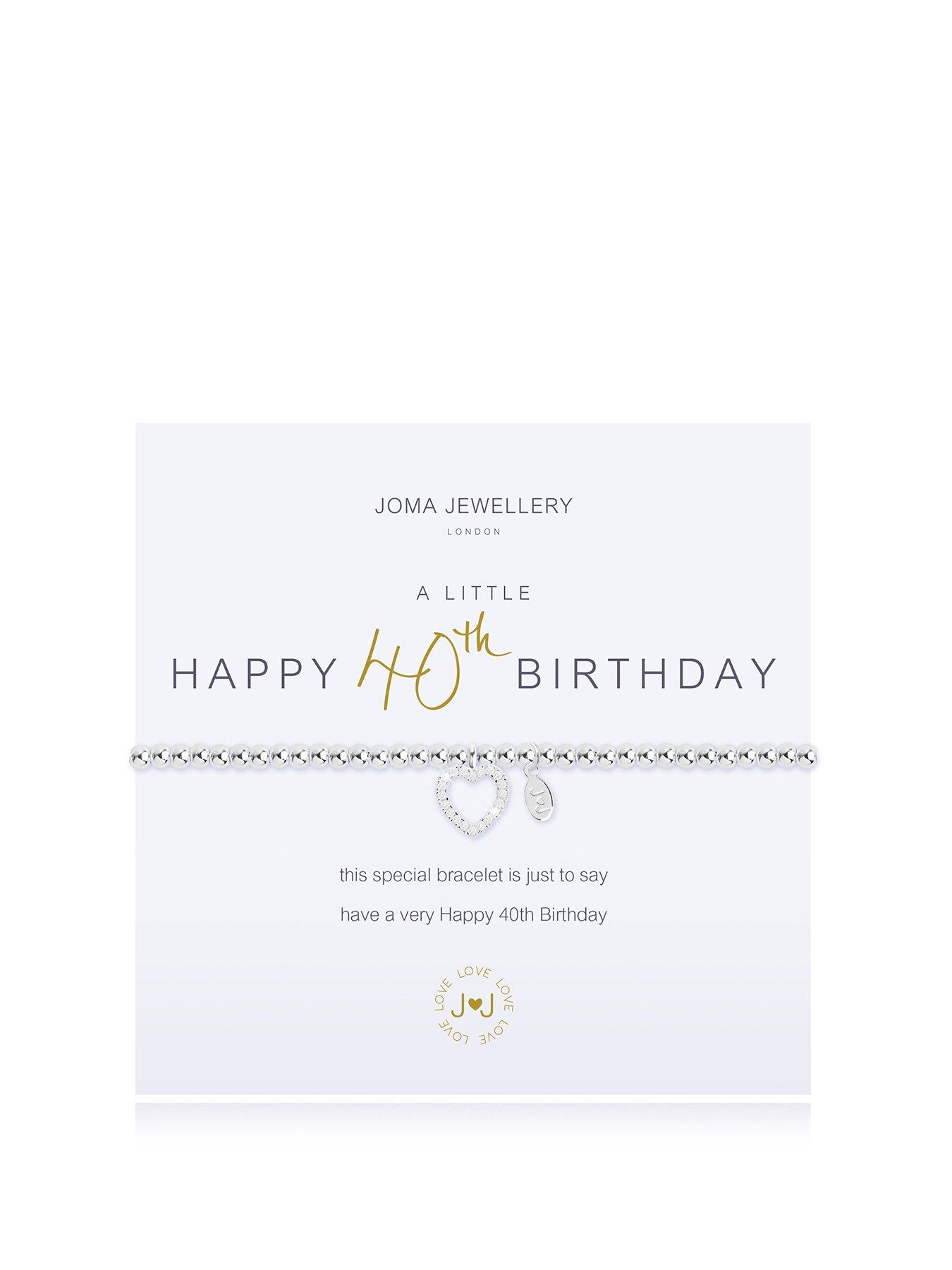 undefined A Little 40th Birthday Bracelet In In Silver Plating