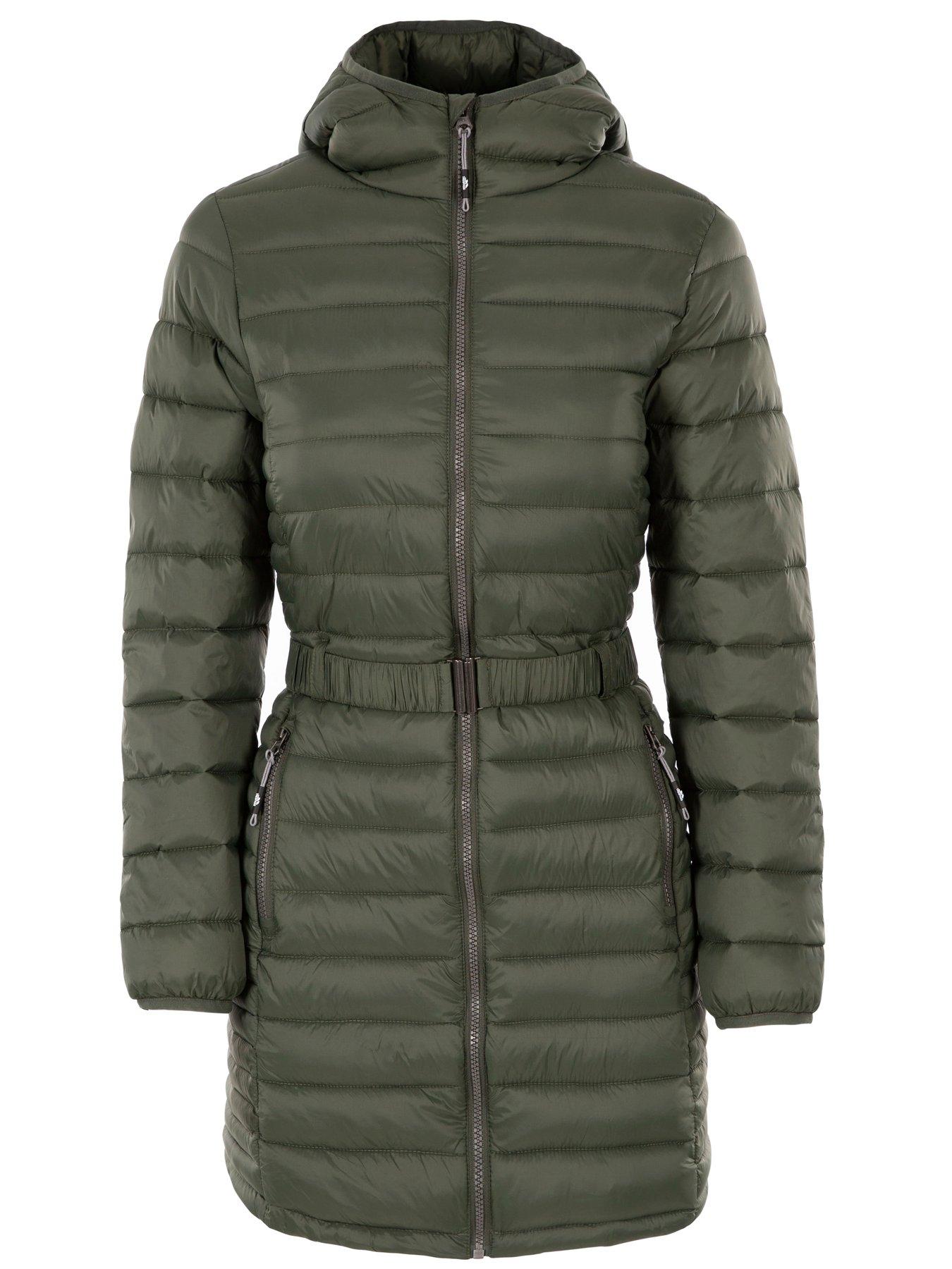 front image of trespass-santuzza-jacket-green
