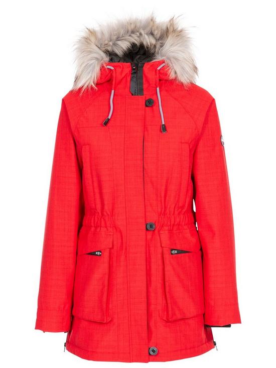 front image of trespass-caption-jacket-red