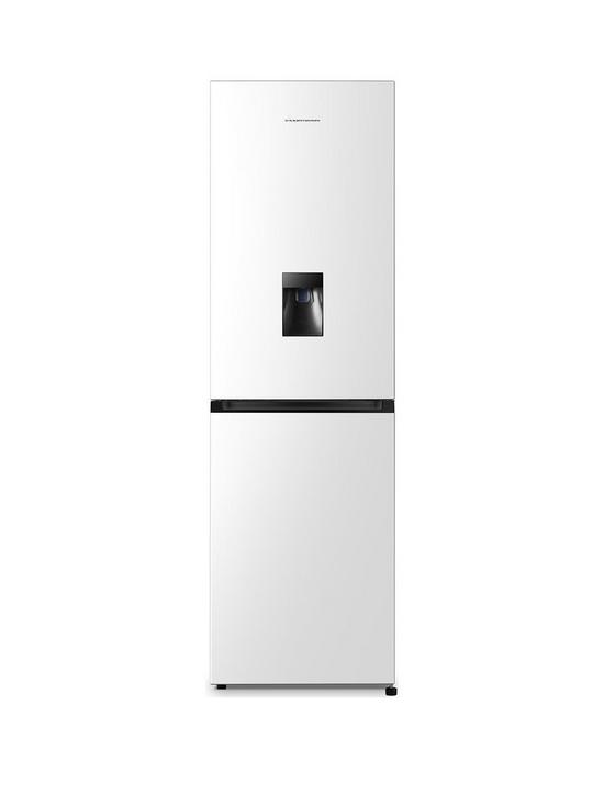 front image of fridgemaster-mc55251md-6040-total-no-frost-fridge-freezer-white