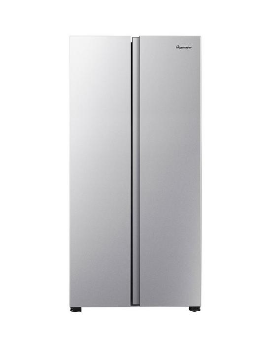front image of fridgemaster-ms83430ffs-total-no-frost-american-fridge-freezer-silver