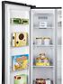  image of fridgemaster-ms83430ffb-total-no-frost-american-fridge-freezer-black