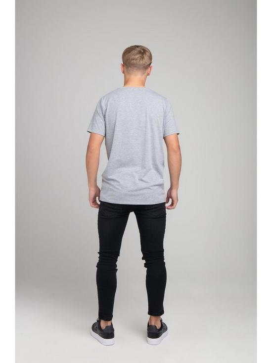stillFront image of illusive-london-boys-core-straight-t-shirt-grey-marl