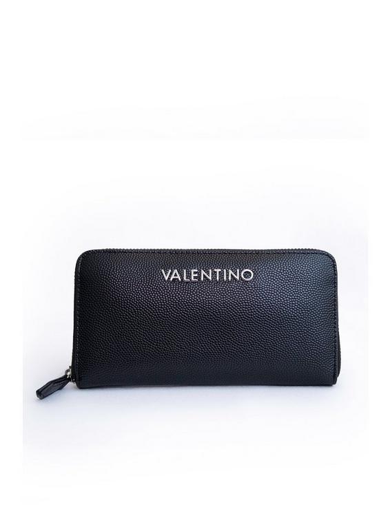 front image of valentino-bags-divina-purse-black