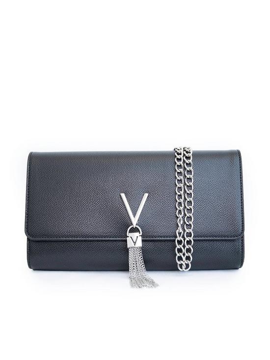 front image of valentino-bags-divina-crossbody-bag-black