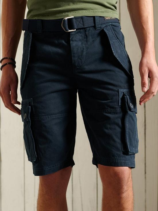 front image of superdry-core-cargo-shorts-navy