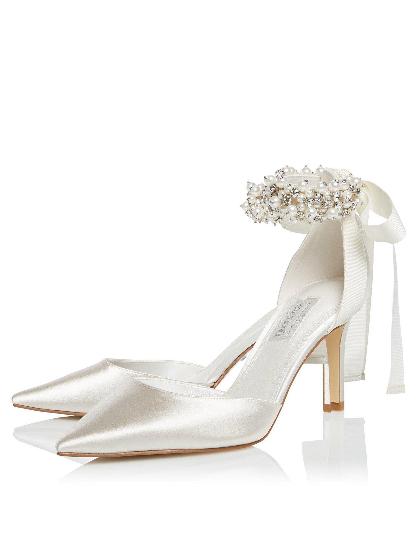 Dune London Bridal Clarette Heeled Shoe Ivory littlewoods