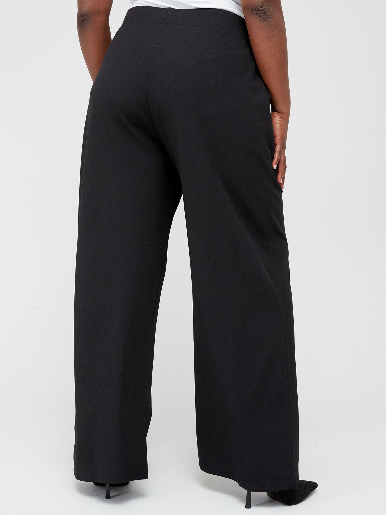 Image 2 of 4 of The Very Collection Womens Curve Wide Leg Stretch Trousers - Black