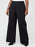  image of v-by-very-curve-wide-leg-stretchnbsptrouser-black