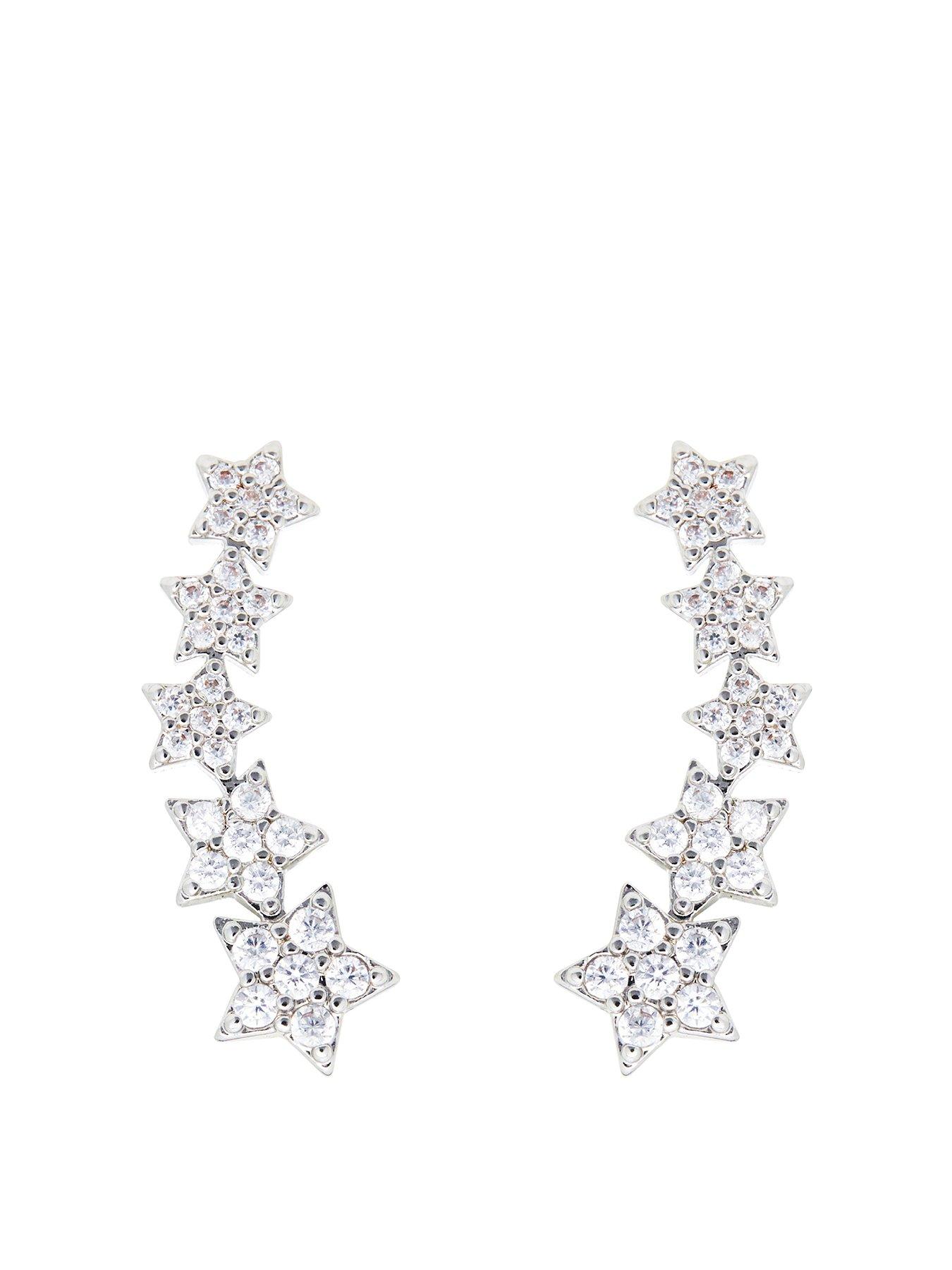 Image 1 of 2 of Jon Richard Star CZ Ear Climbers