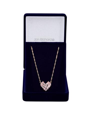 Details about   9ct Gold Pink CZ Heart Necklace Pendant no chain Gift Boxed Made in UK