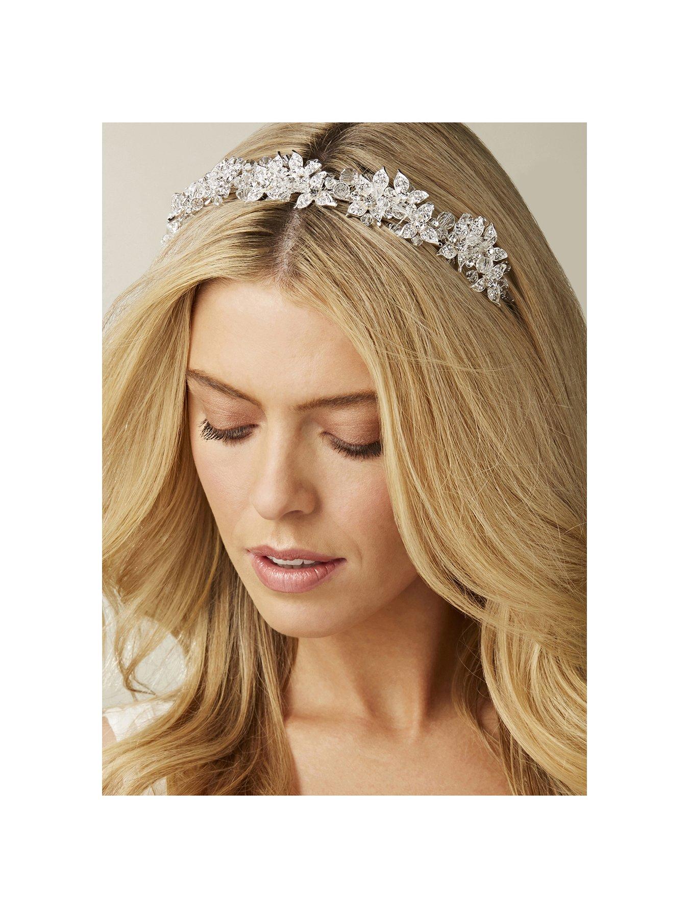  image of jon-richard-emery-silver-plated-leaf-and-bead-statement-headband