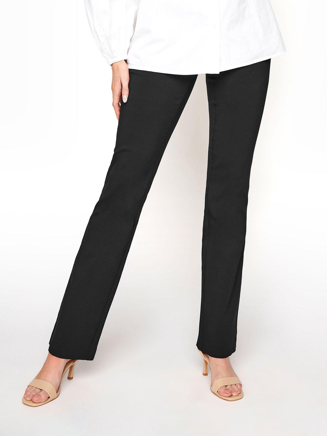 front image of long-tall-sally-bi-stretch-bootcut-trouser--nbspblack