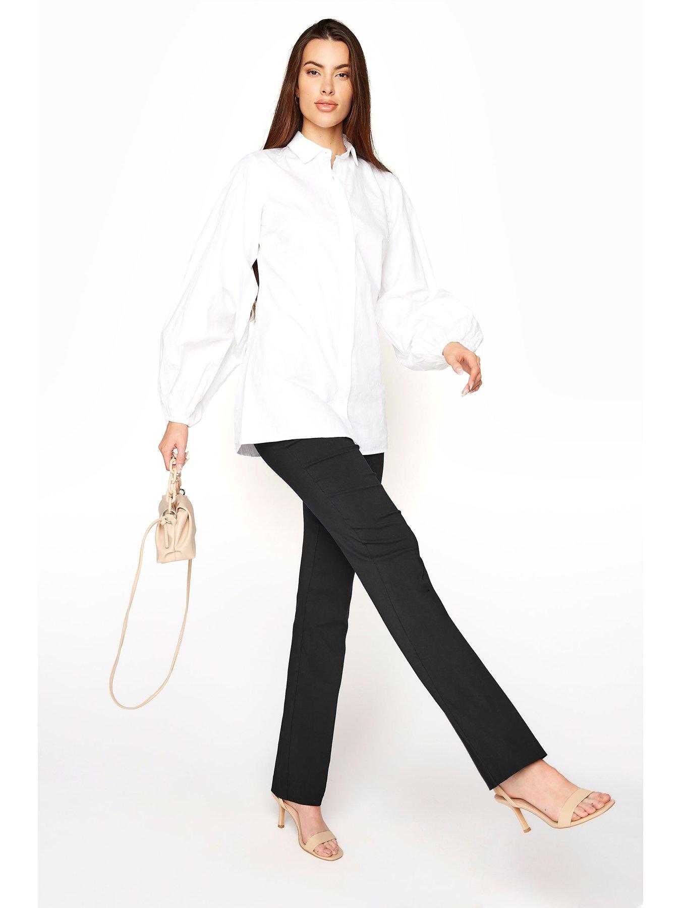back image of long-tall-sally-bi-stretch-bootcut-trouser--nbspblack