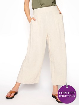 long-tall-sally-long-tall-sally-linen-mix-shirred-crop-trousers