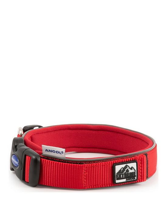 front image of ancol-extreme-collar-red-size-4
