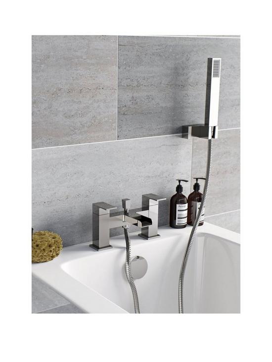 front image of orchard-bathrooms-square-waterfall-bath-shower-mixer-tap