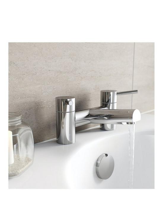 front image of orchard-bathrooms-round-handle-bath-mixer-tap