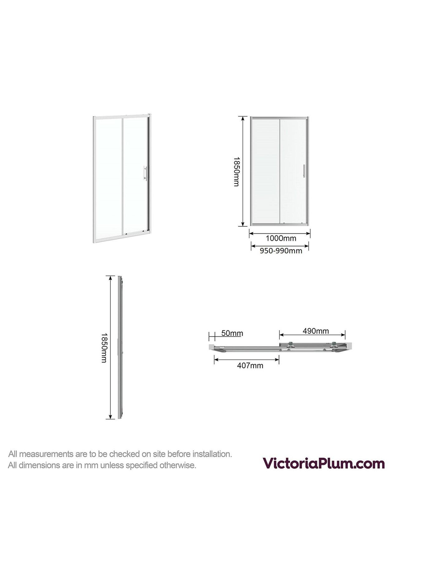 image of orchard-bathrooms-by-victoria-plum-kemp-6mm-sliding-shower-door-with-tray-and-waste-1000-x-800
