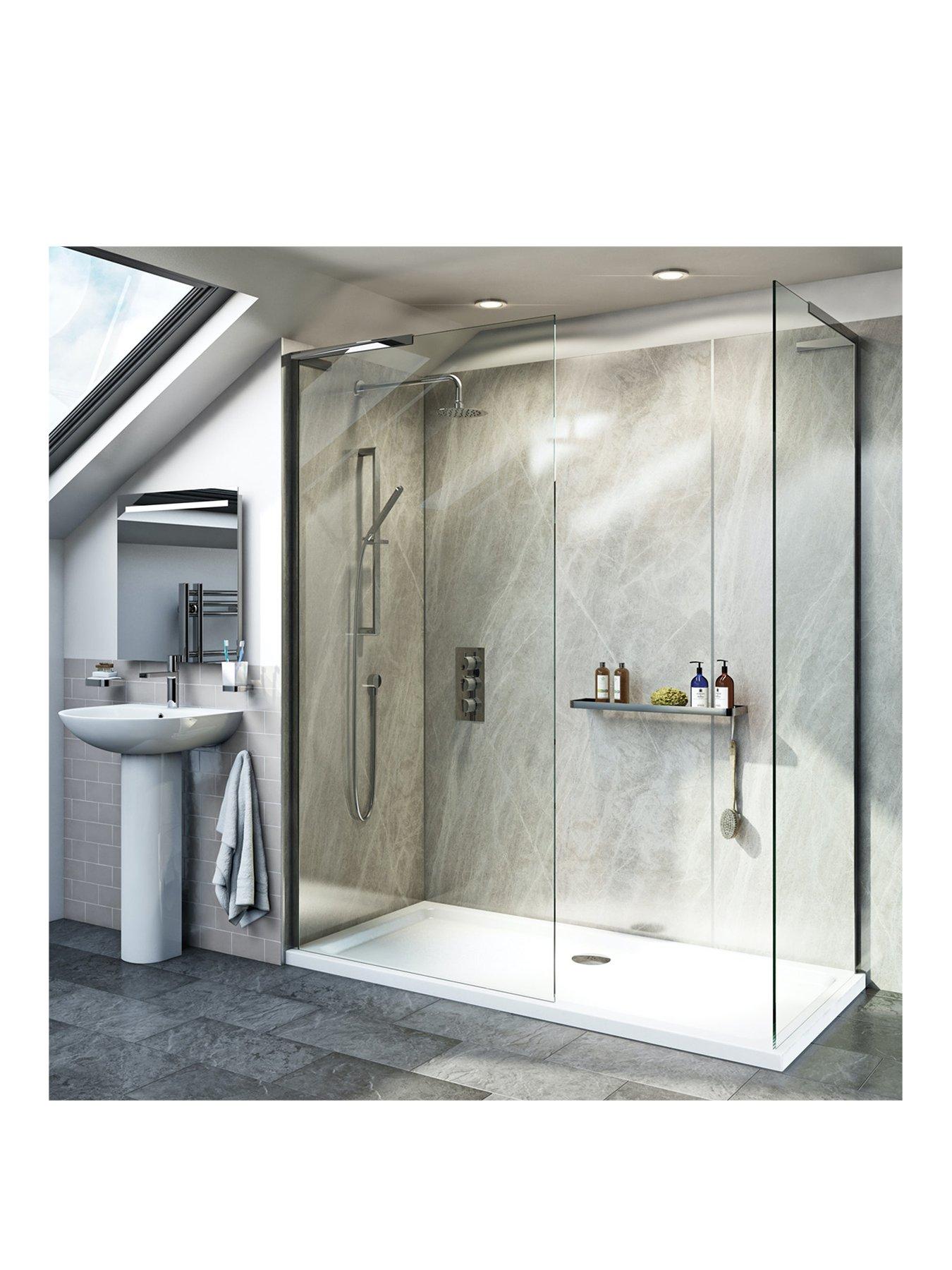 Mode Bathrooms by Victoria Plum Heath 8mm walk in shower enclosure 1200