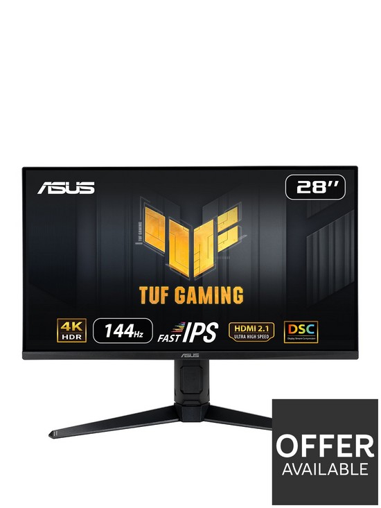 front image of asus-tuf-gaming-vg28uql1a-28in-4k-ultra-hd-144hz-nvidia-g-syncnbspmonitor