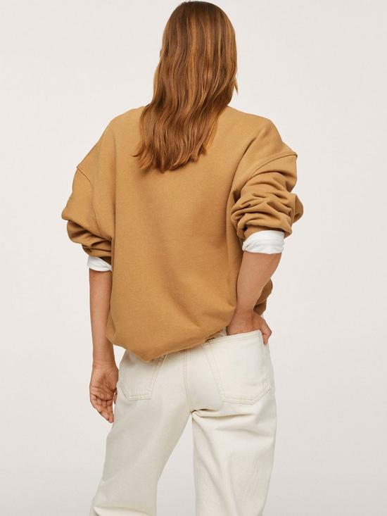 stillFront image of mango-cotton-sweatshirt-brown