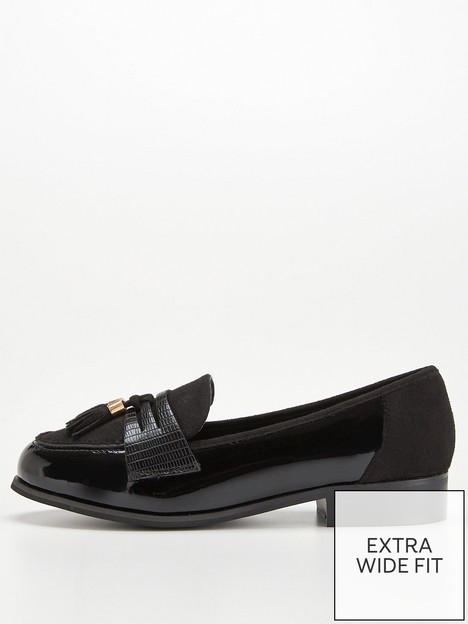 v-by-very-extra-wide-fit-tassel-loafers-black