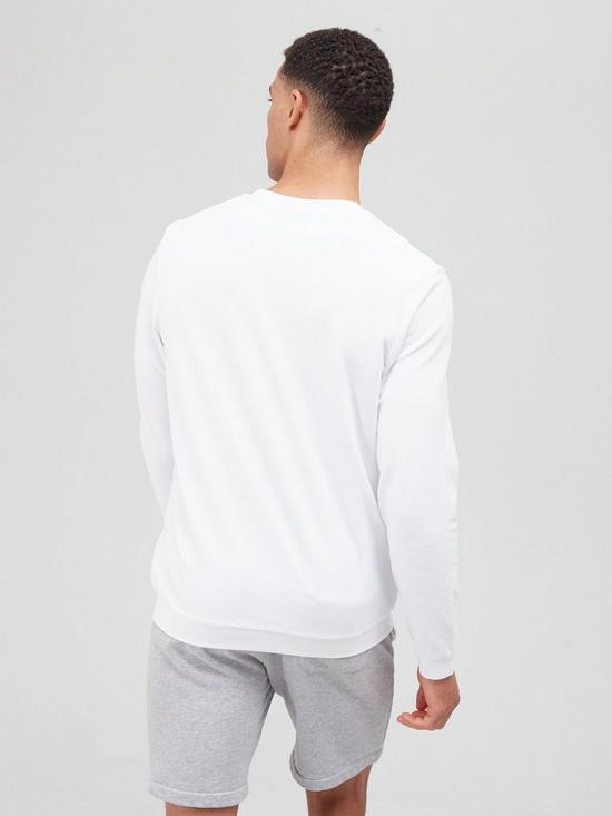 stillFront image of boss-velour-lounge-sweatshirt-white