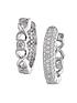  image of the-love-silver-collection-sterling-silver-cubic-zirconia-double-sided-huggie-earring-15mm