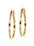  image of love-gold-9ct-yellow-gold-plain-square-tube-hoop-earrings-22mm