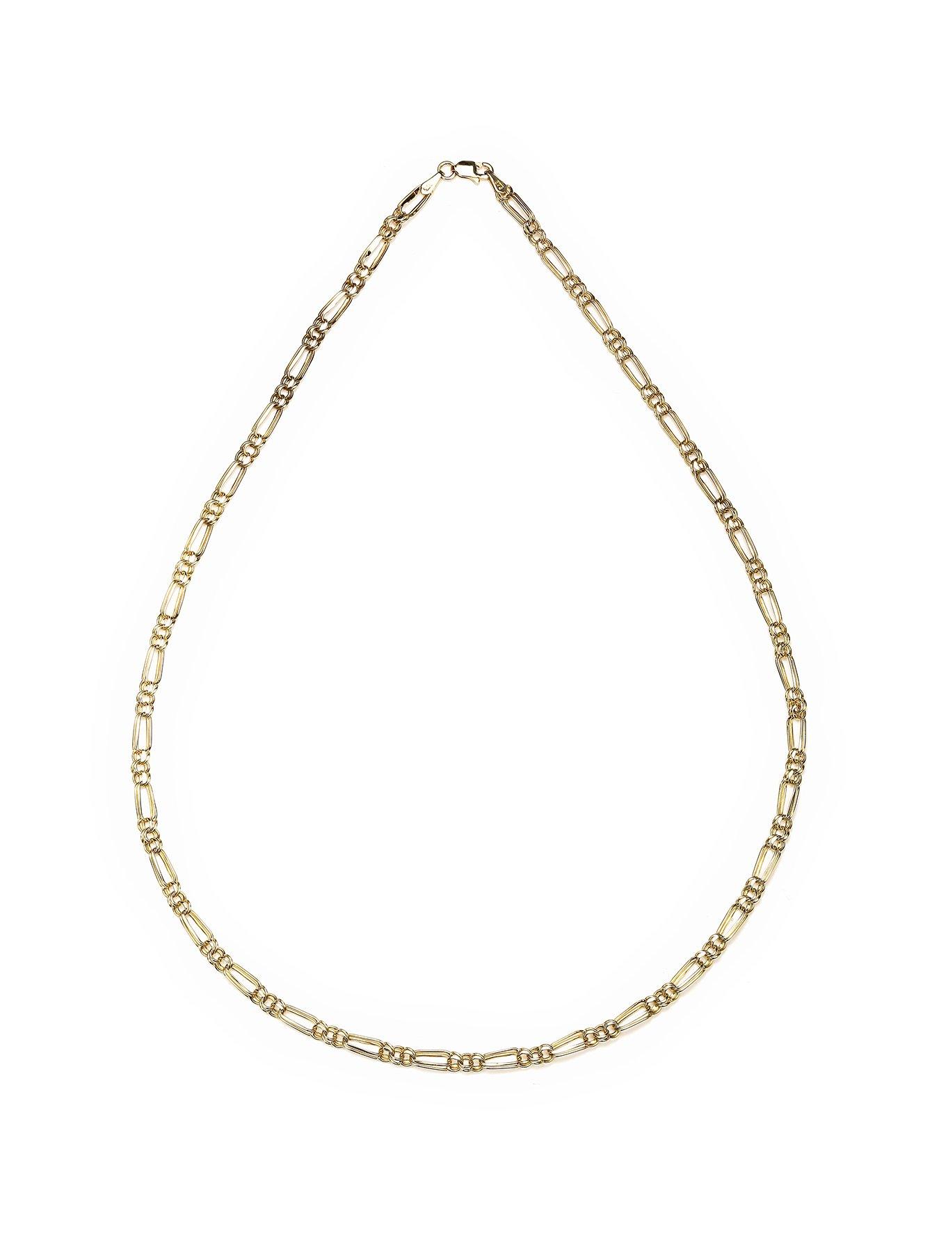 the-love-collection-9ct-yellow-gold-double-link-chain-necklace-18-inches