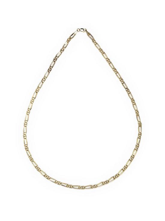 front image of love-gold-9ct-yellow-gold-double-link-chain-necklace-18-inches