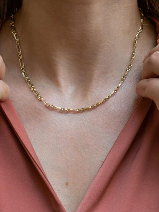 stillFront image of love-gold-9ct-yellow-gold-double-link-chain-necklace-18-inches