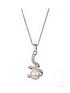  image of love-pearl-sterling-silver-freshwater-pearl-crystal-pendant-necklace-18-inches