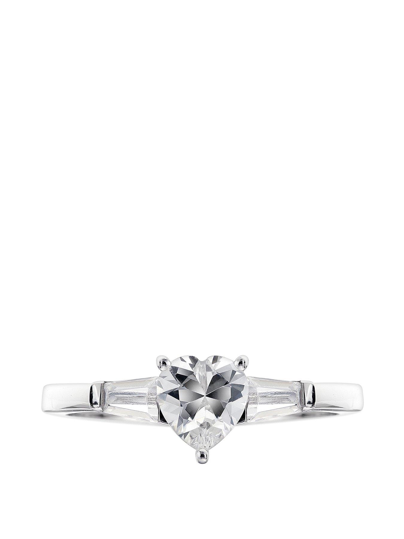  image of the-love-collection-9ct-white-gold-cubic-zirconia-heart-i-love-u-shoulder-ring