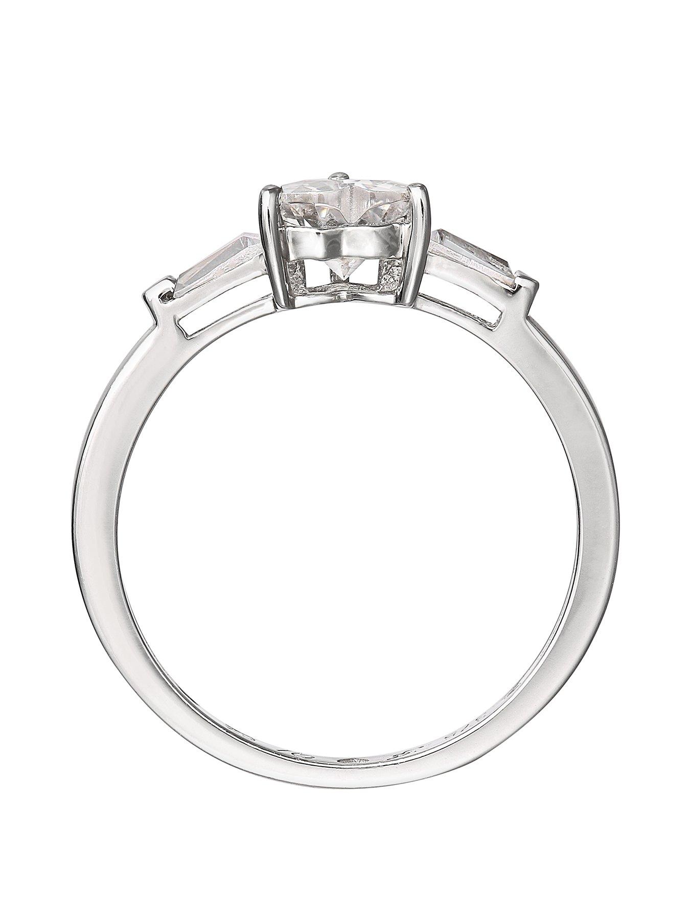  image of the-love-collection-9ct-white-gold-cubic-zirconia-heart-i-love-u-shoulder-ring