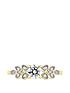  image of love-gold-9ct-2-colour-yellow-and-white-gold-cubic-zirconia-leaf-shoulder-ring