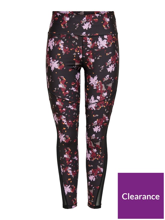 front image of only-play-floral-high-waist-legging