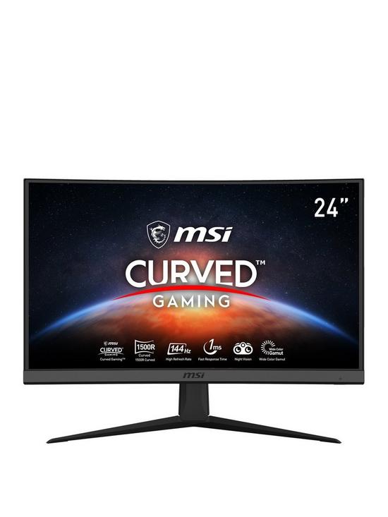 front image of msi-optix-g24c6-24-inch-full-hd-va-144hz-curved-1ms-amd-freesync-premium-console-gaming-monitor
