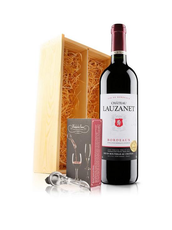 front image of virgin-wines-bordeaux-red-wine-75cl-gift-with-woodpecker-wine-aerating-pourer