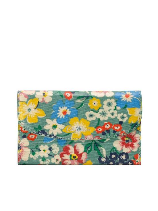 front image of cath-kidston-portland-flowers-purse-sage