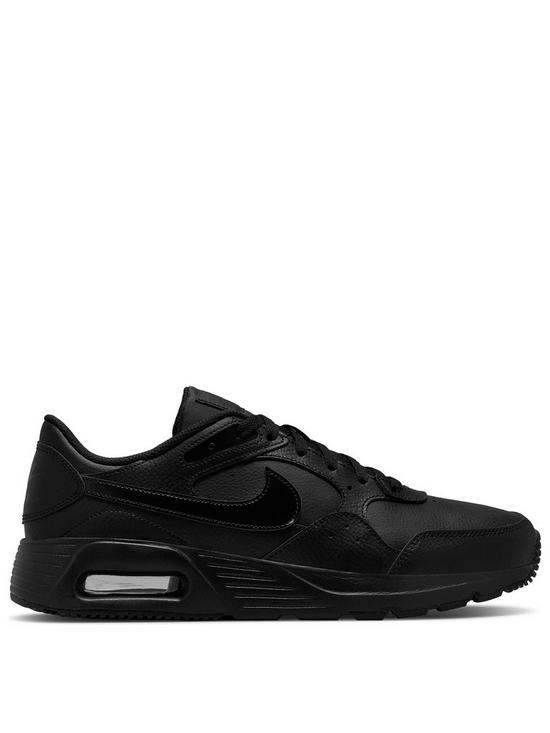 front image of nike-air-max-sc-leather-blackblack
