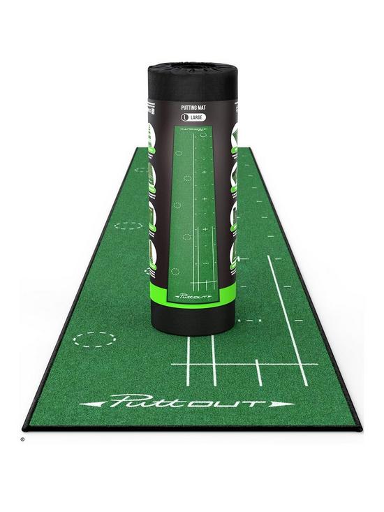 front image of puttout-large-putting-mat-green-367cm-x-67cm