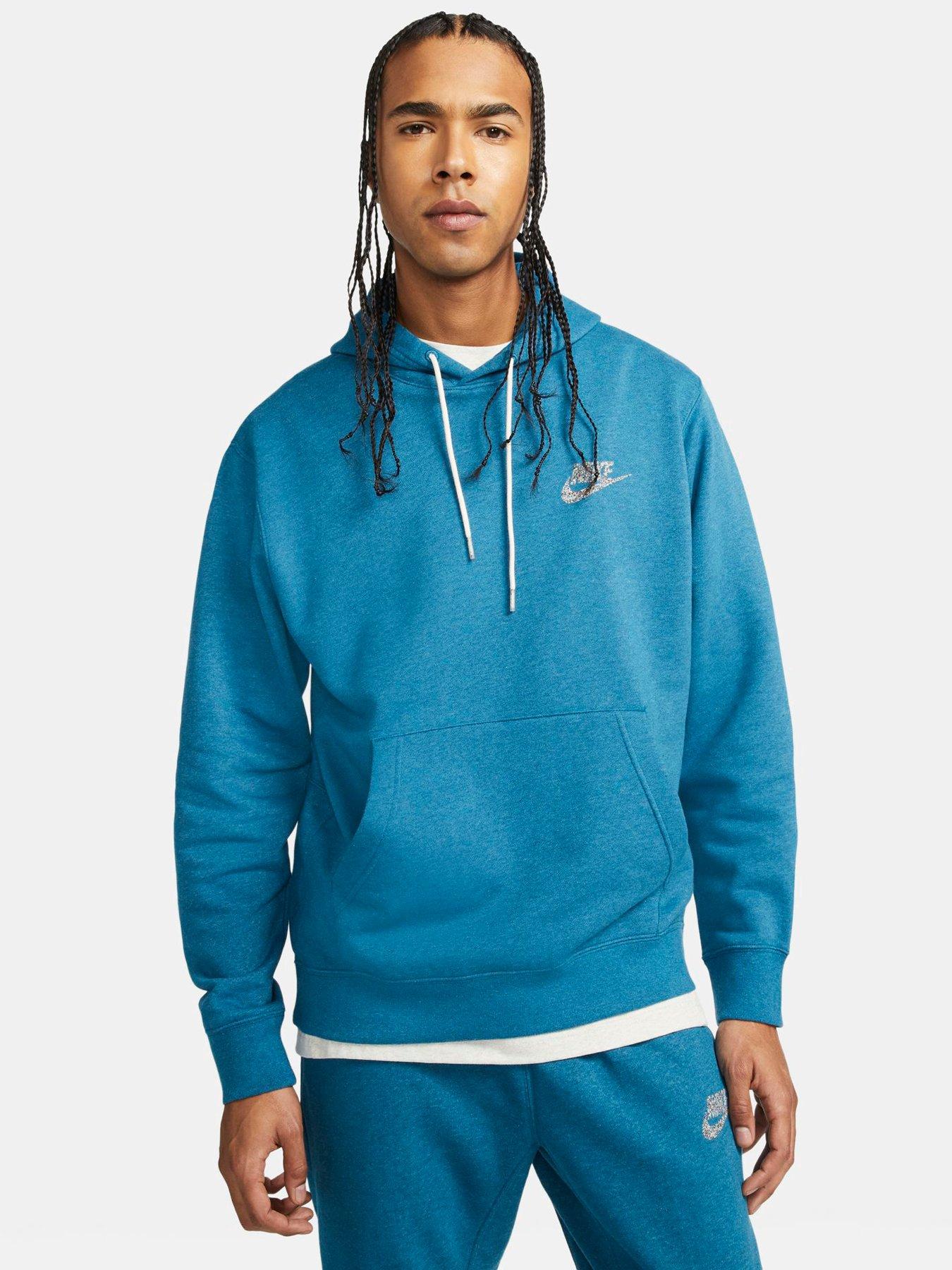 nike hoodie light blue