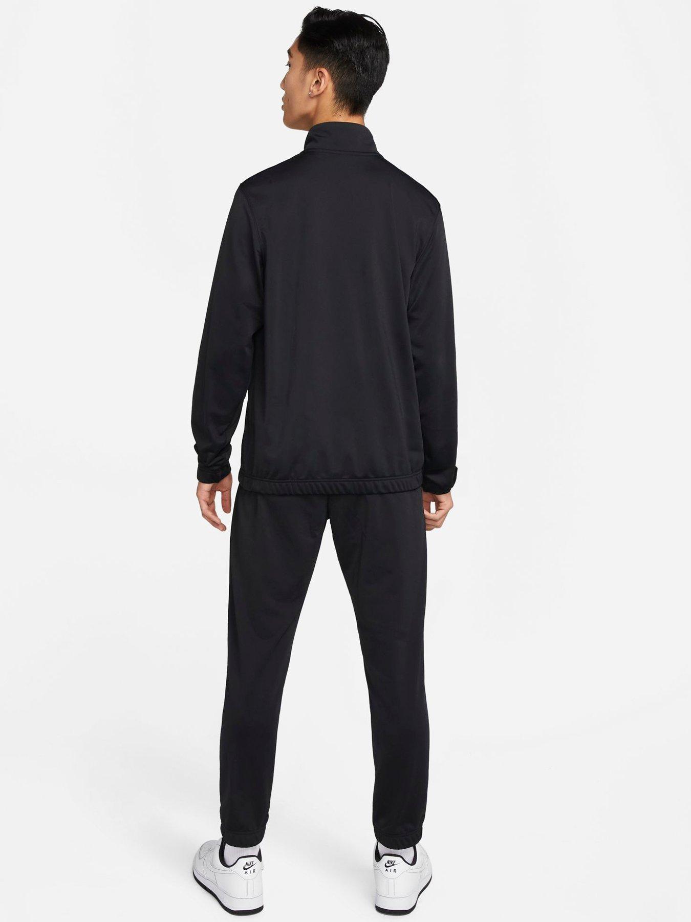Nike NSW Polyknit Quarter Zip Tracksuit Black/Grey