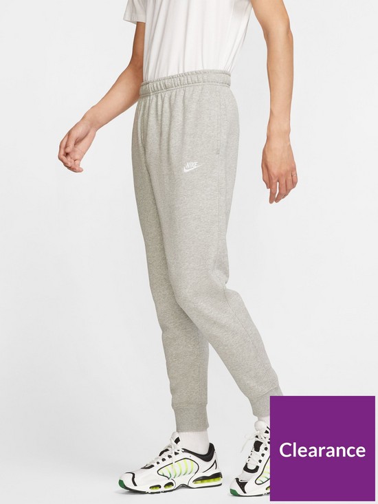 front image of nike-nsw-club-jogger-french-terry-grey