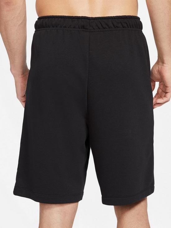 stillFront image of nike-train-dri-fit-fleece-shorts-black