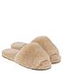  image of just-sheepskin-lily-open-toe-sheepskin-slider-slipper-caramel