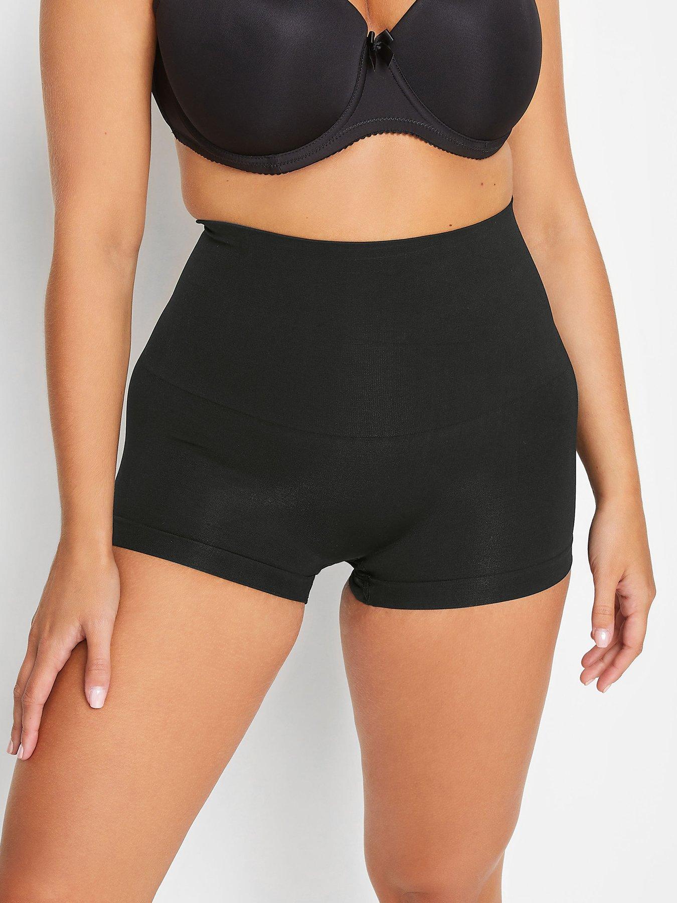 Spanx Women's Pull-on Power Series Shaping Short Set Solid Black Small Size