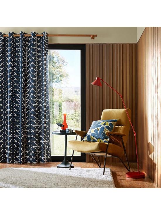 front image of orla-kiely-linear-stem-lined-eyelet-curtainsnbsp